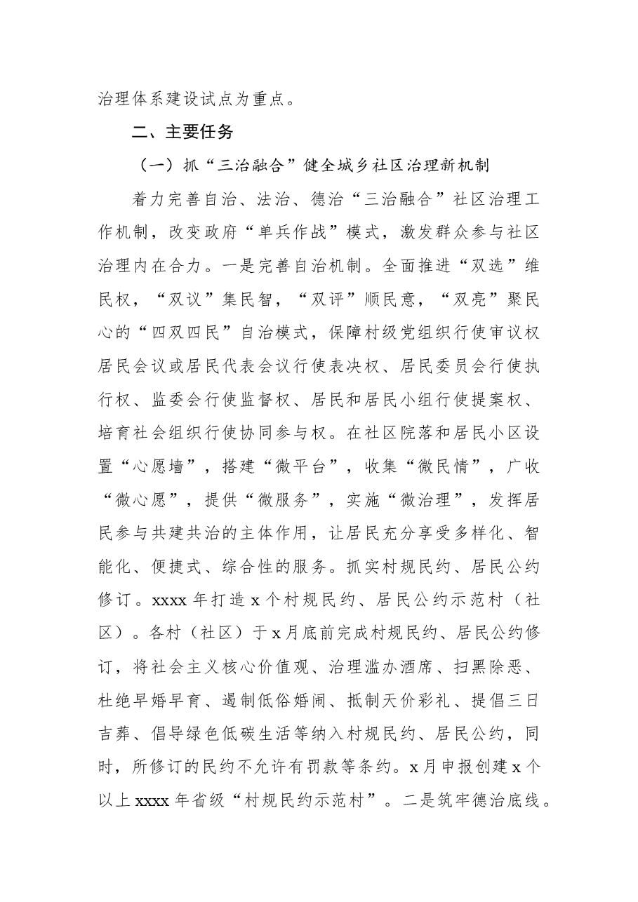 人民政府关于2022年城乡社区治理工作指导意见(镇乡).docx,第2页预览