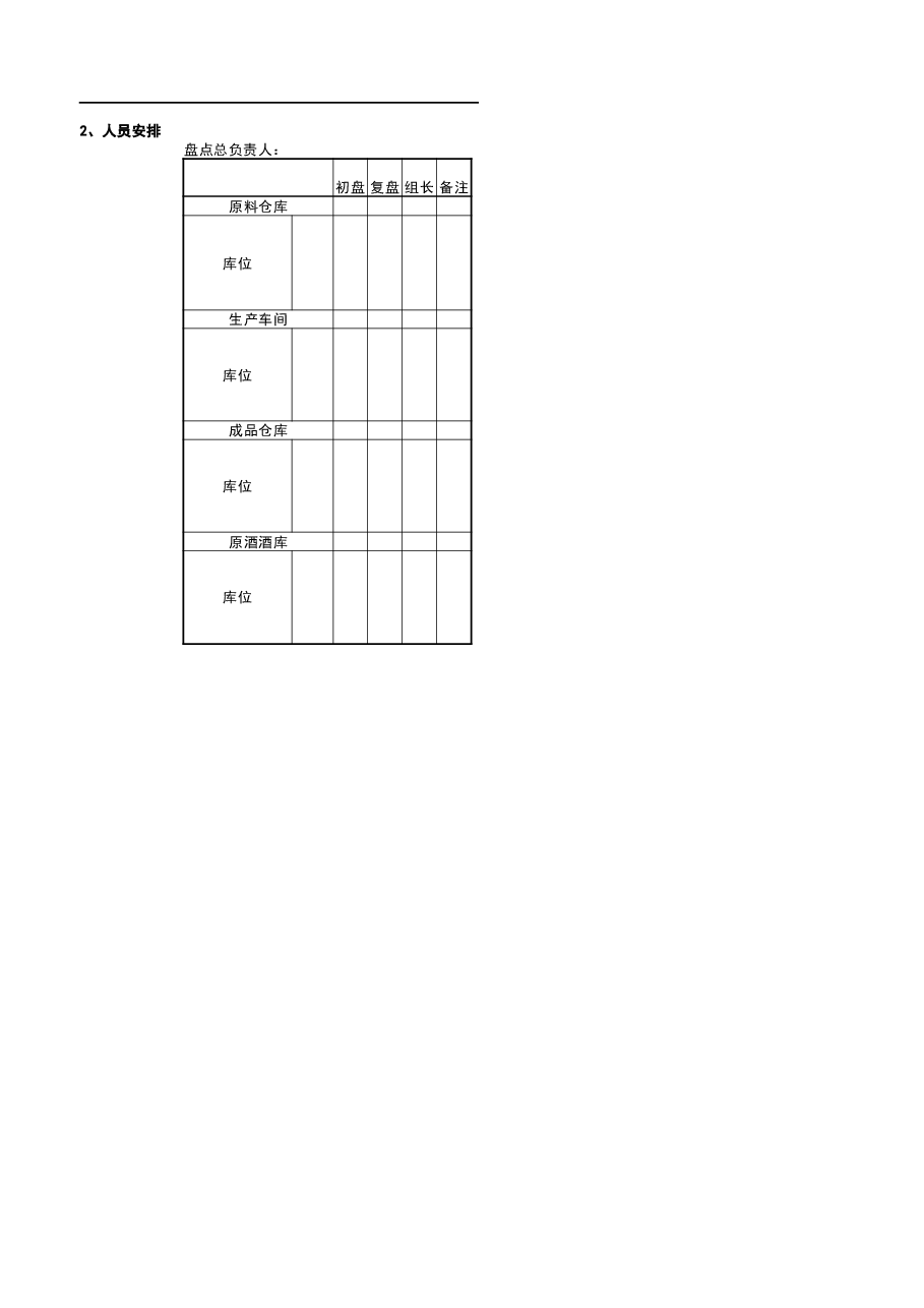 盘点工具3-存货盘点安排任务表.xlsx,第2页预览