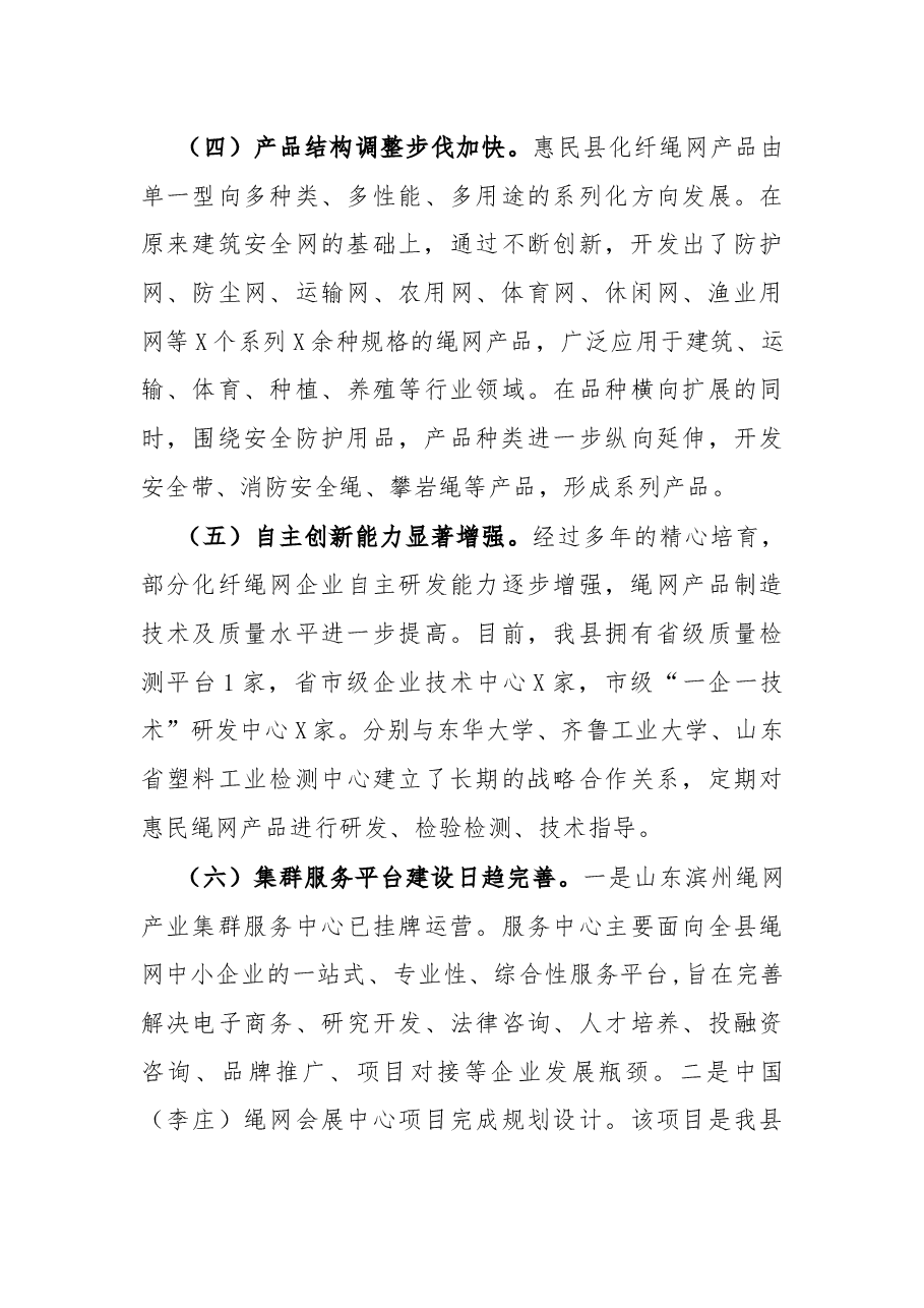 关于加快新旧动能转换推动绳网产业提档升级的调研报告.docx,第3页预览