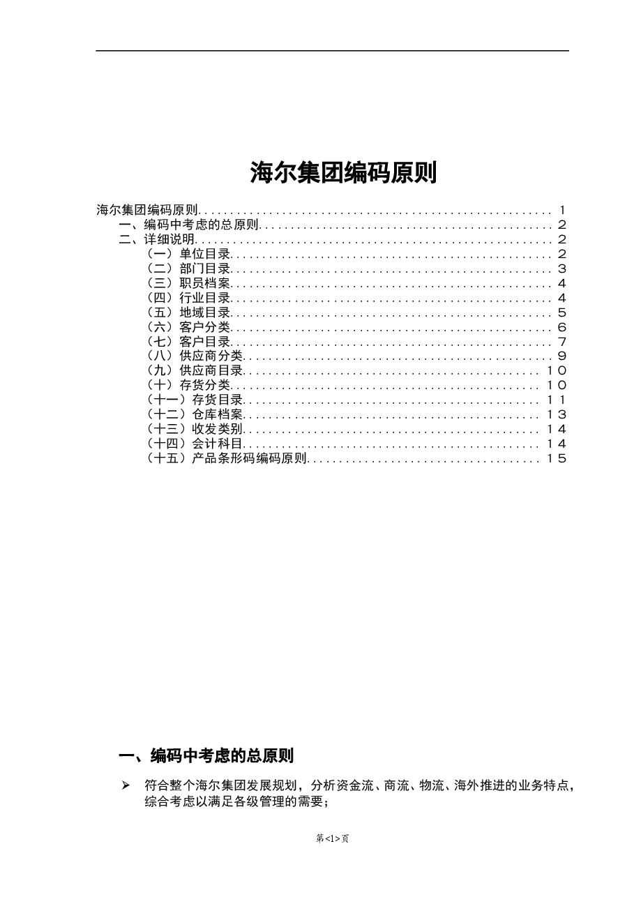 参考工具《集团编码原则》.doc,第1页预览