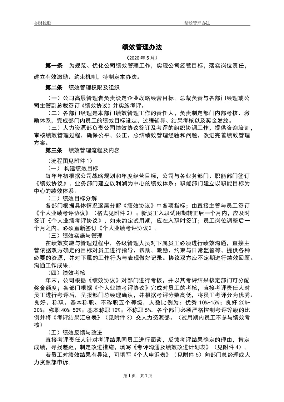 财税工具-绩效管理办法.docx,第1页预览