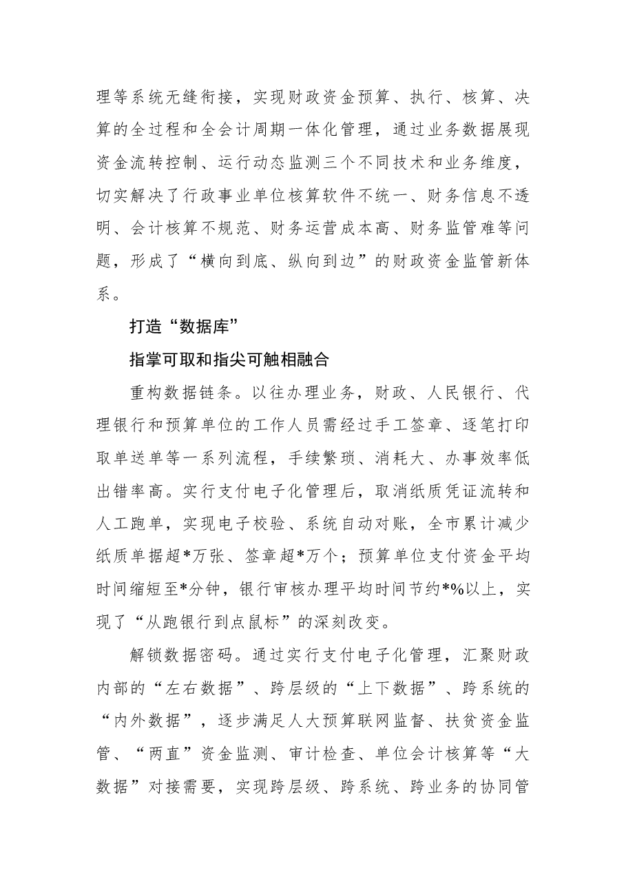 某市财政国库改革交流材料.docx,第3页预览
