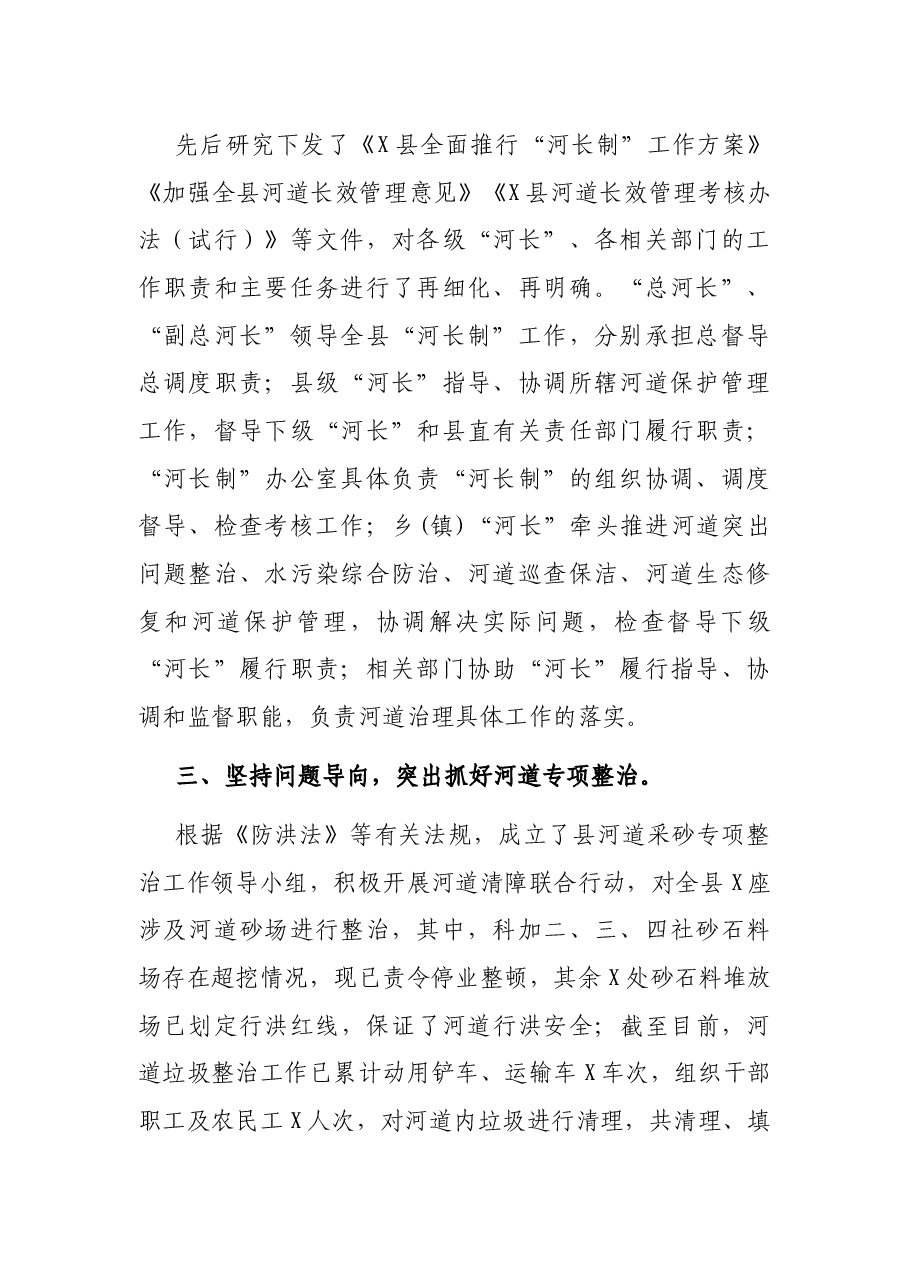 X县河长制工作进展情况汇报.docx,第2页预览