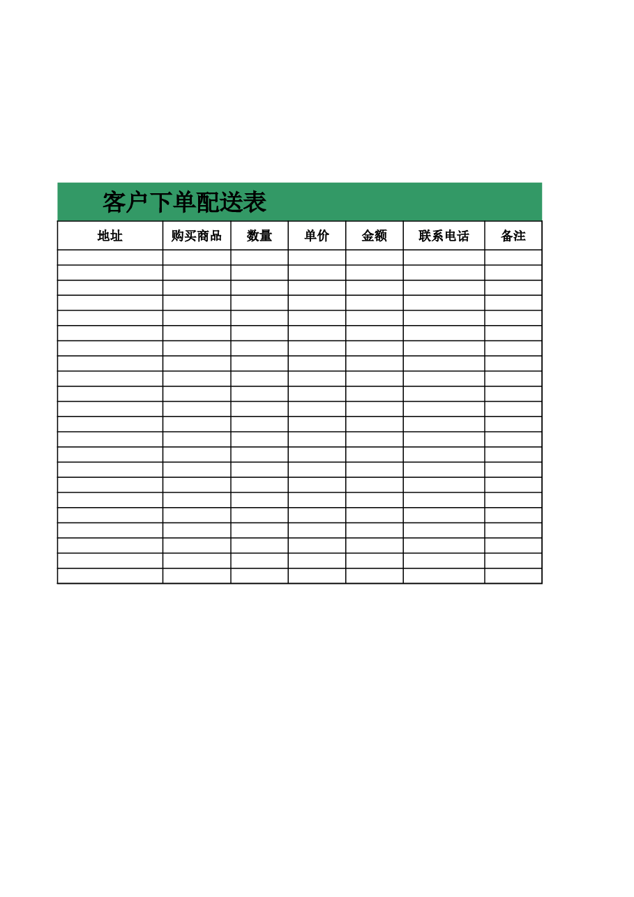客户下单配送表.xls，第2页预览