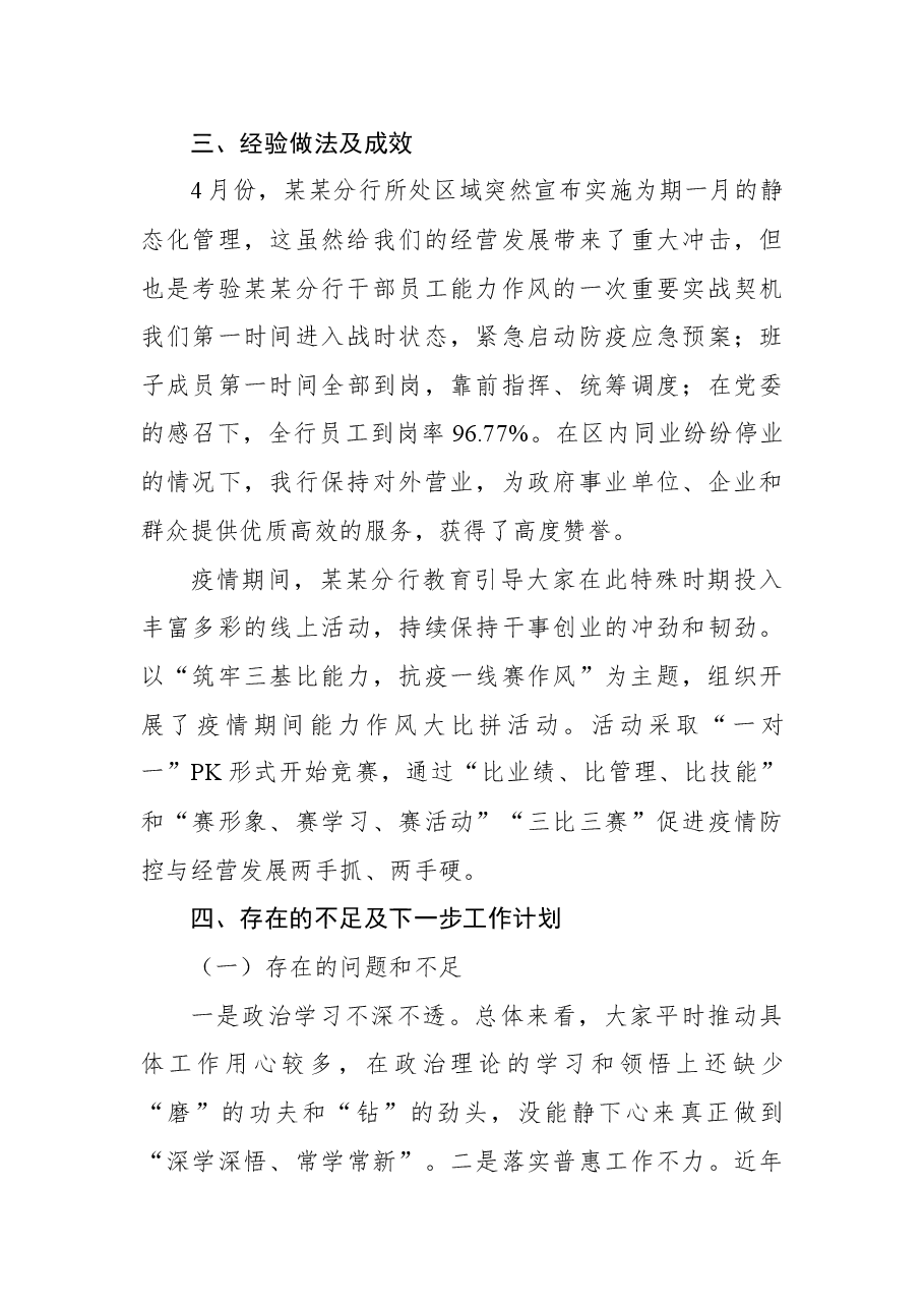 国有银行关于2022年能力作风建设进展情况的汇报.docx,第3页预览