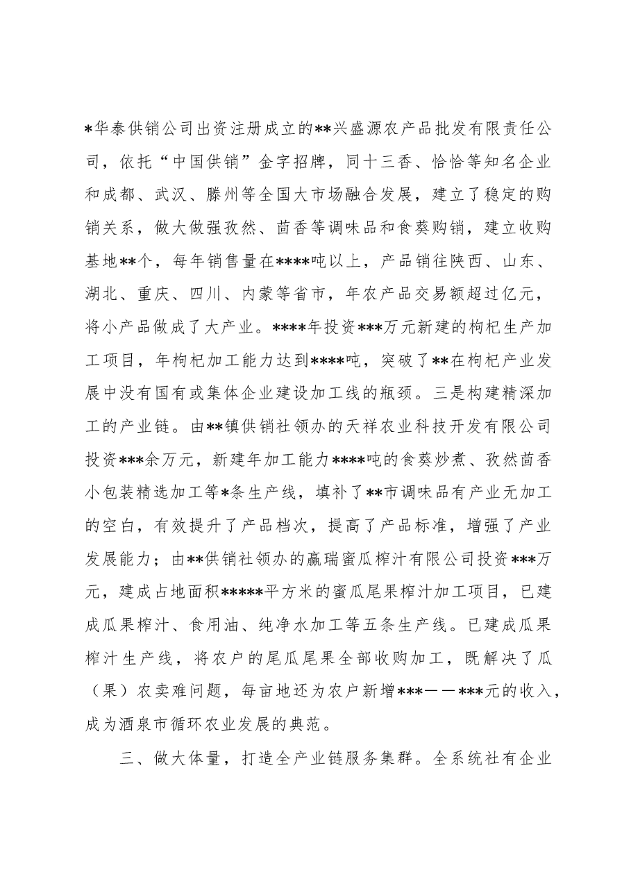 某市积极探索供销集团化发展模式的情况汇报.docx,第4页预览
