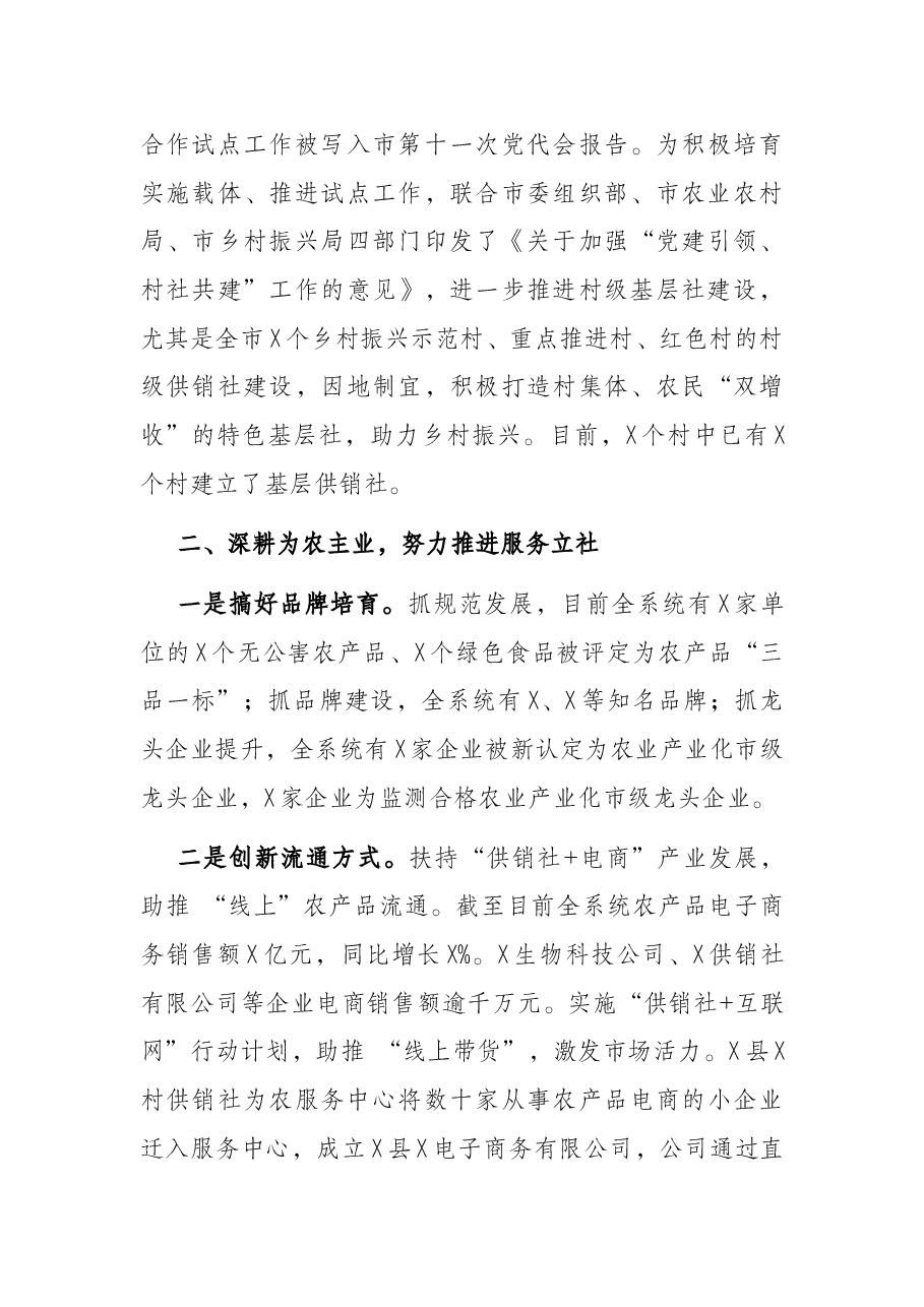 供销社工作汇报材料.docx，第3页预览