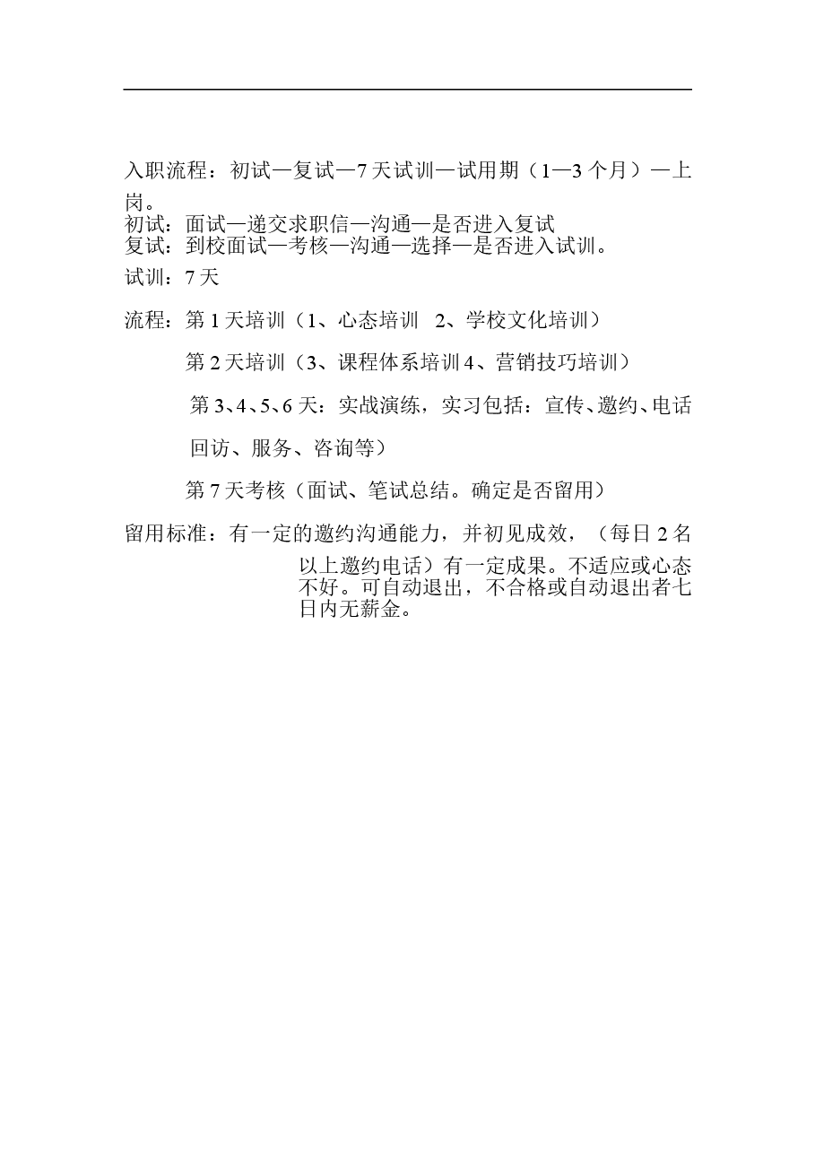 教育培训机构行政部薪酬体系.doc，第4页预览