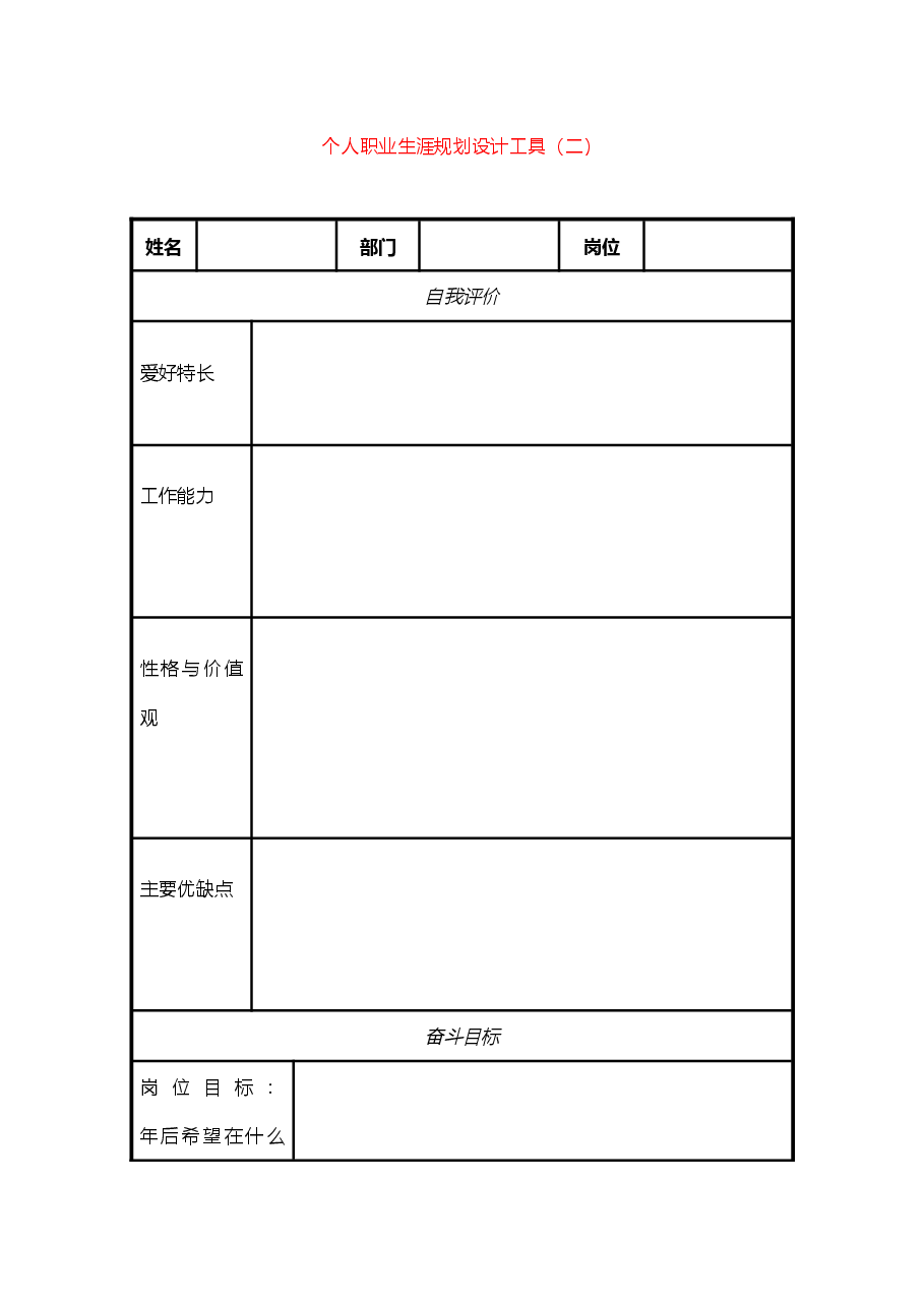 【2】个人职业生涯规划设计工具.doc,第4页预览