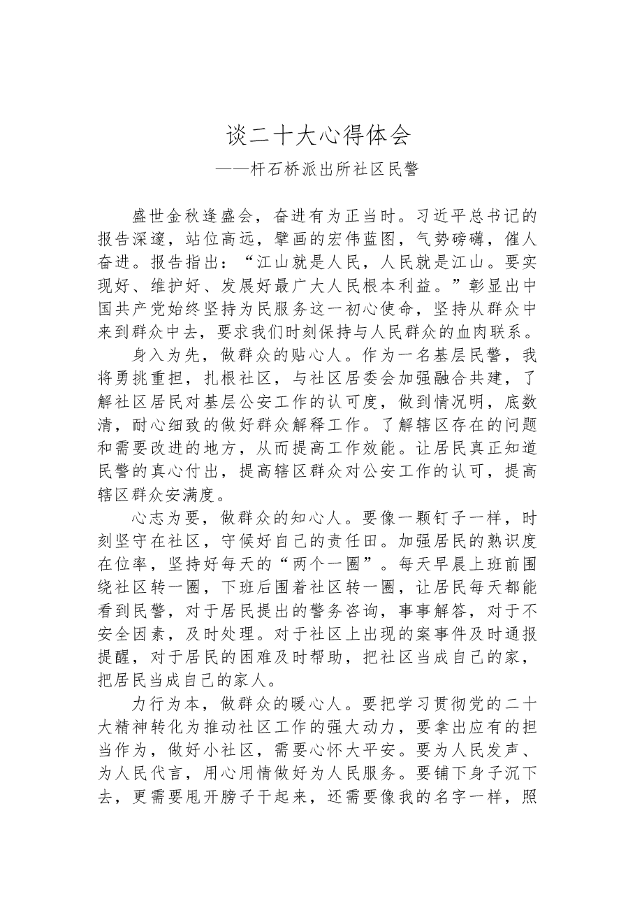 (10篇)公安局学习党的二十大精神心得体会汇编.docx,第3页预览