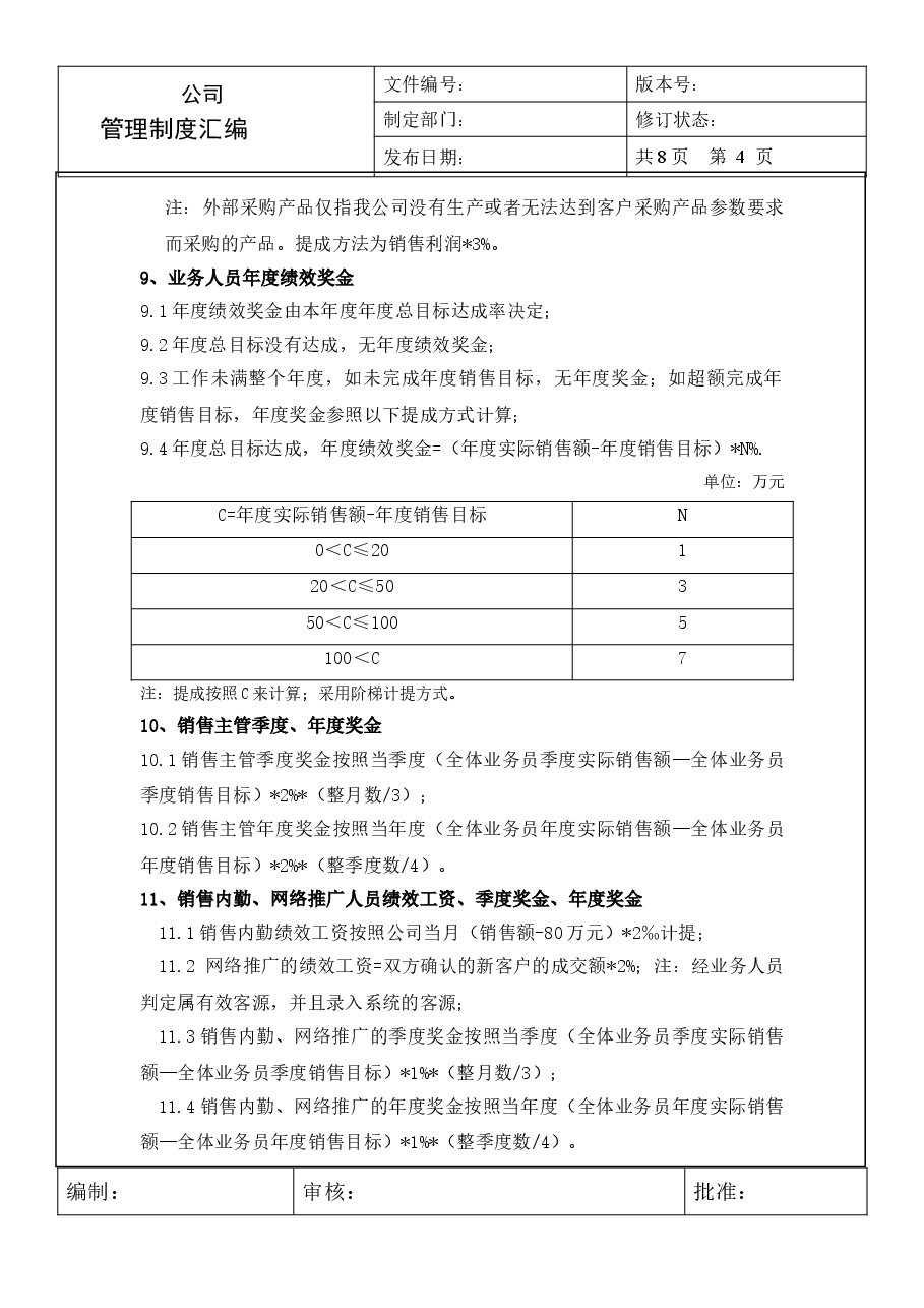 销售部门薪酬制度.doc,第4页预览