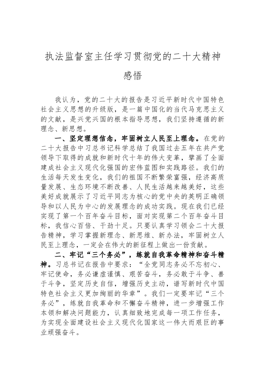 (3篇)政法系统党员干部学习贯彻党的二十大精神感悟汇编.docx,第4页预览