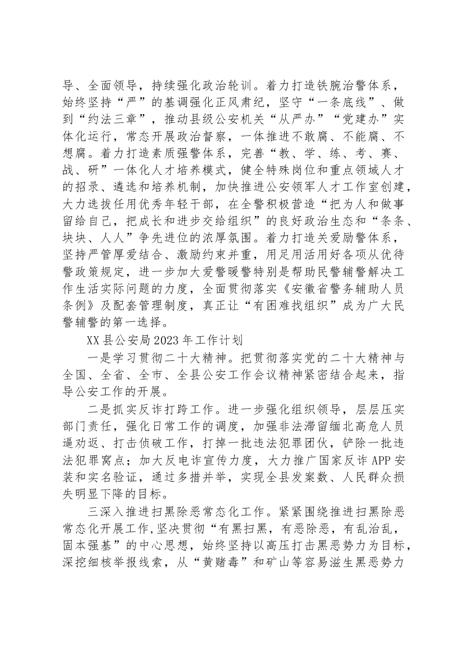 (6篇)公安局2023年工作计划汇编.docx,第3页预览