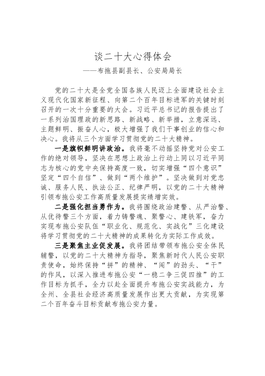 (10篇)公安局学习党的二十大精神心得体会汇编.docx,第2页预览