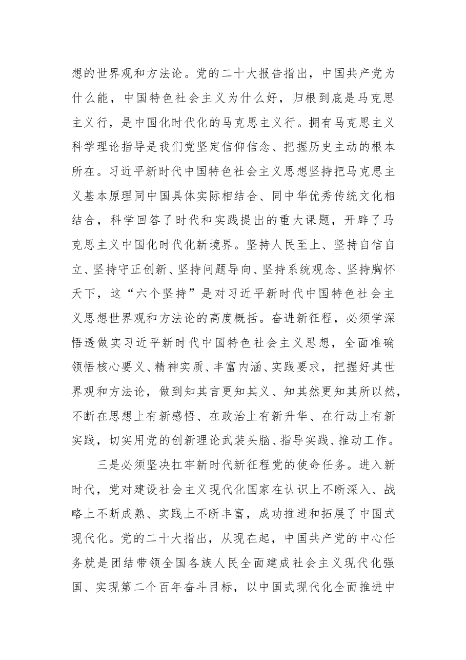 (20篇)市委理论学习中心组集体学习党的二十大精神发言摘要.doc,第3页预览