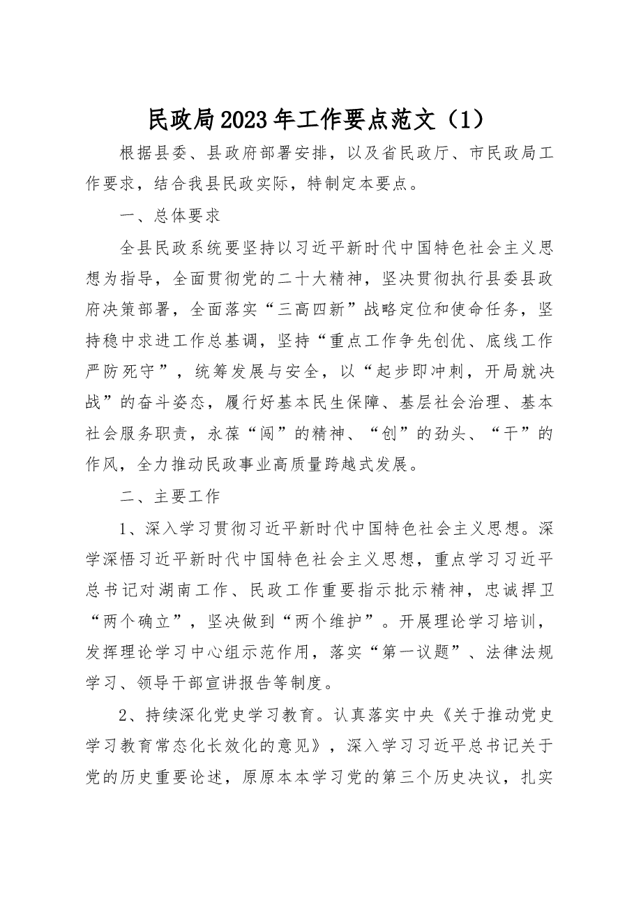 (6篇)2023年工作要点范文.docx,第1页预览