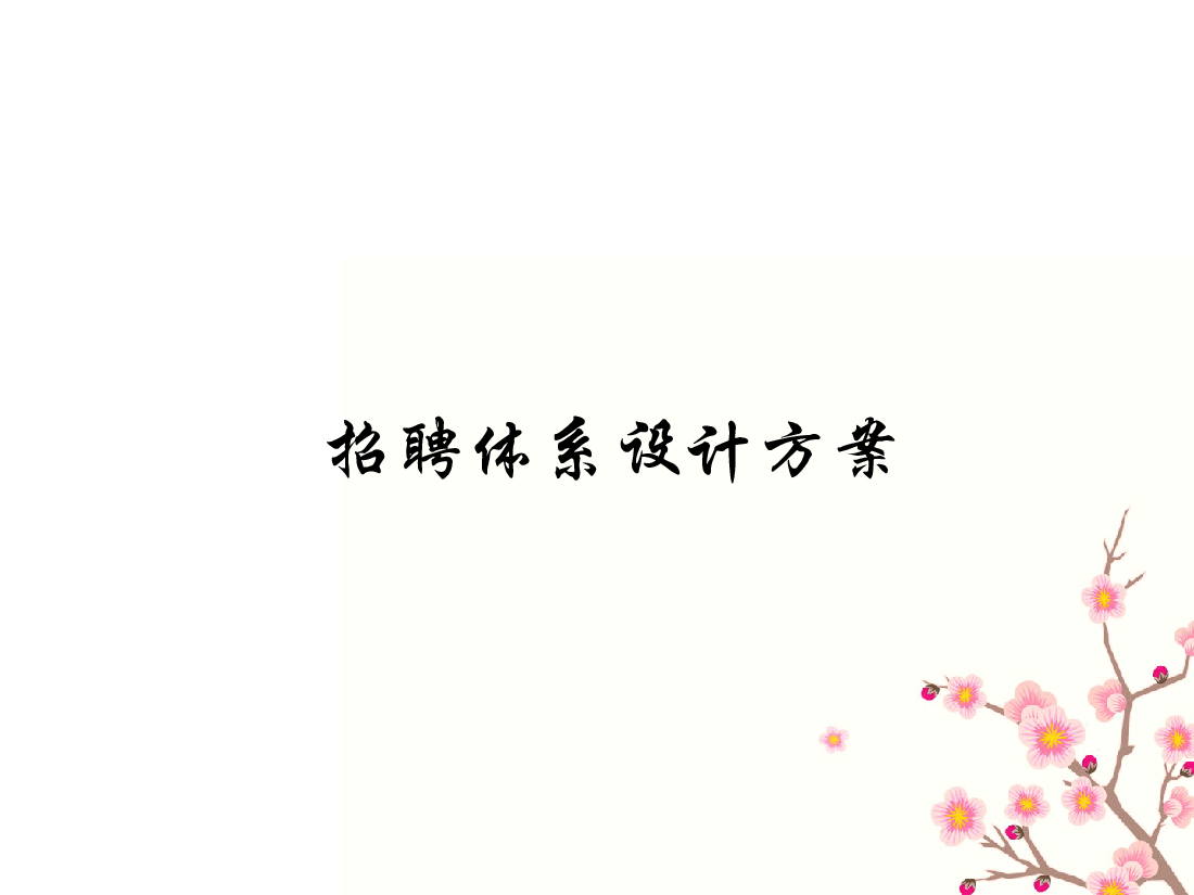 招聘体系设计方案.ppt，第1页预览