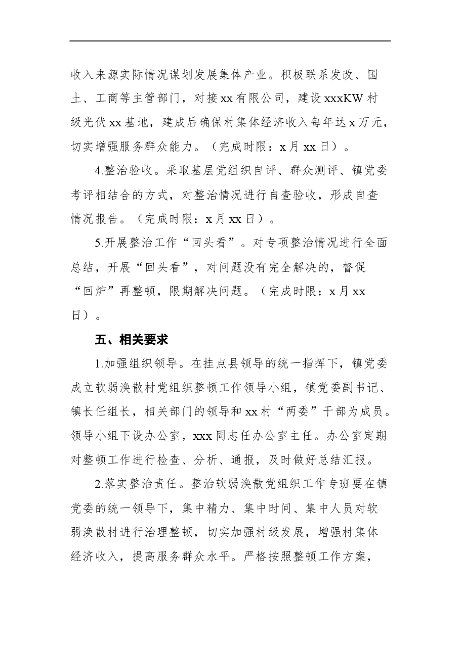 (3篇)2021年软弱涣散村党组织整顿工作方案汇编.docx,第4页预览