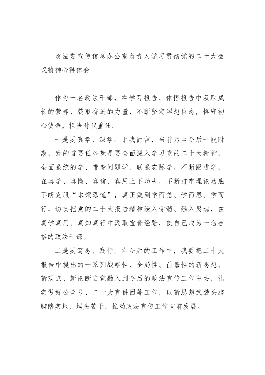 (6篇)政法委学习xx大心得体会汇编.docx,第4页预览