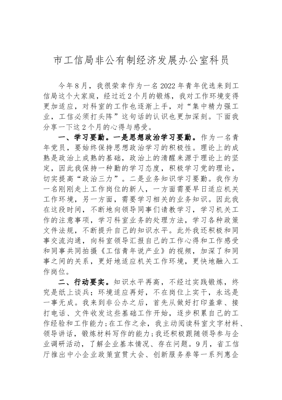 (6篇)市工信局青年干部座谈会发言汇编.docx,第2页预览