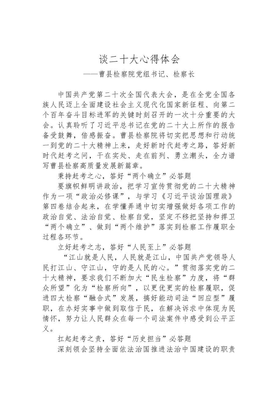 （22篇）检察院学习党的二十大精神心得体会汇编.docx，第3页预览