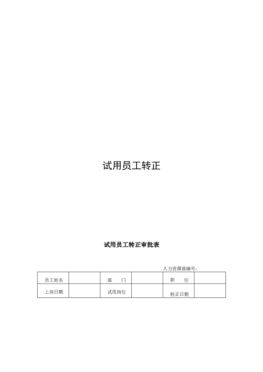 试用员工转正审批表.doc,第1页预览