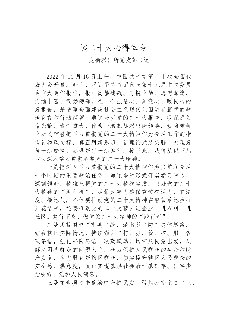 (11篇)公安局学习党的二十大精神心得体会汇编.docx,第4页预览