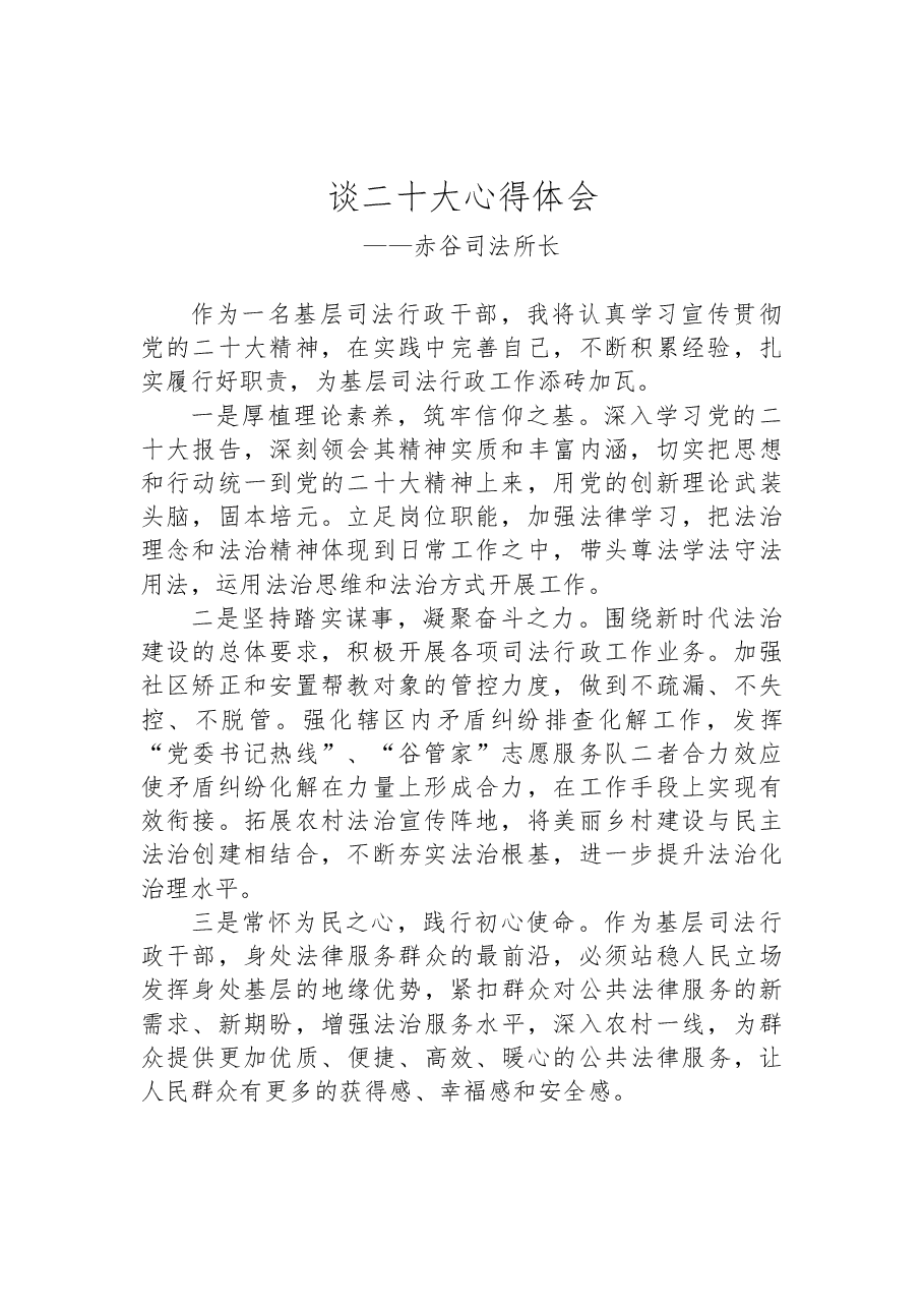 (25篇)司法局学习党的二十大精神心得体会汇编.docx,第3页预览