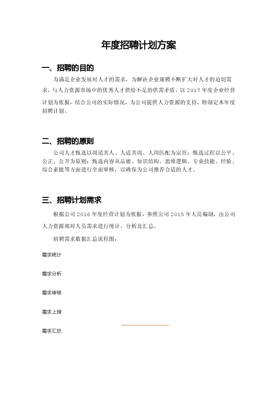 年度招聘计划方案.pdf,第1页预览