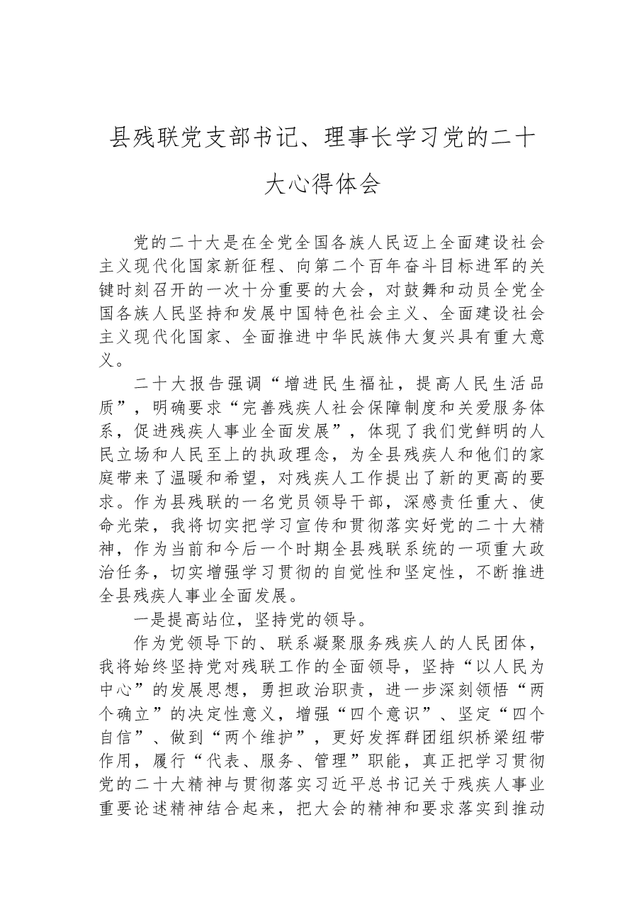 （9篇）县级领导学习党的二十大心得体会汇编.docx，第2页预览