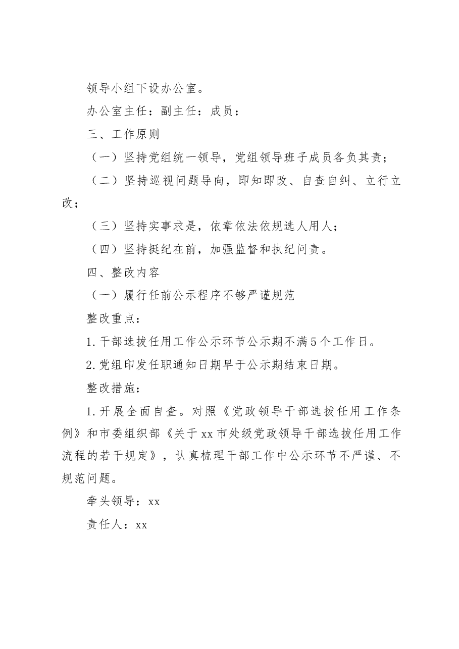 巡察反馈问题意见选人用人问题整改工作实施方案.docx,第2页预览