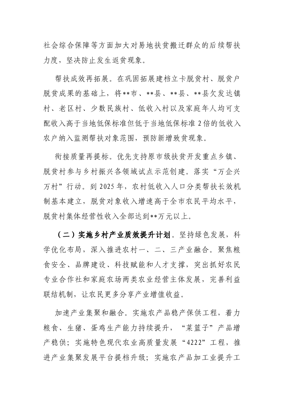 某市乡村振兴专项工作行动方案(2022—2025年).docx,第3页预览