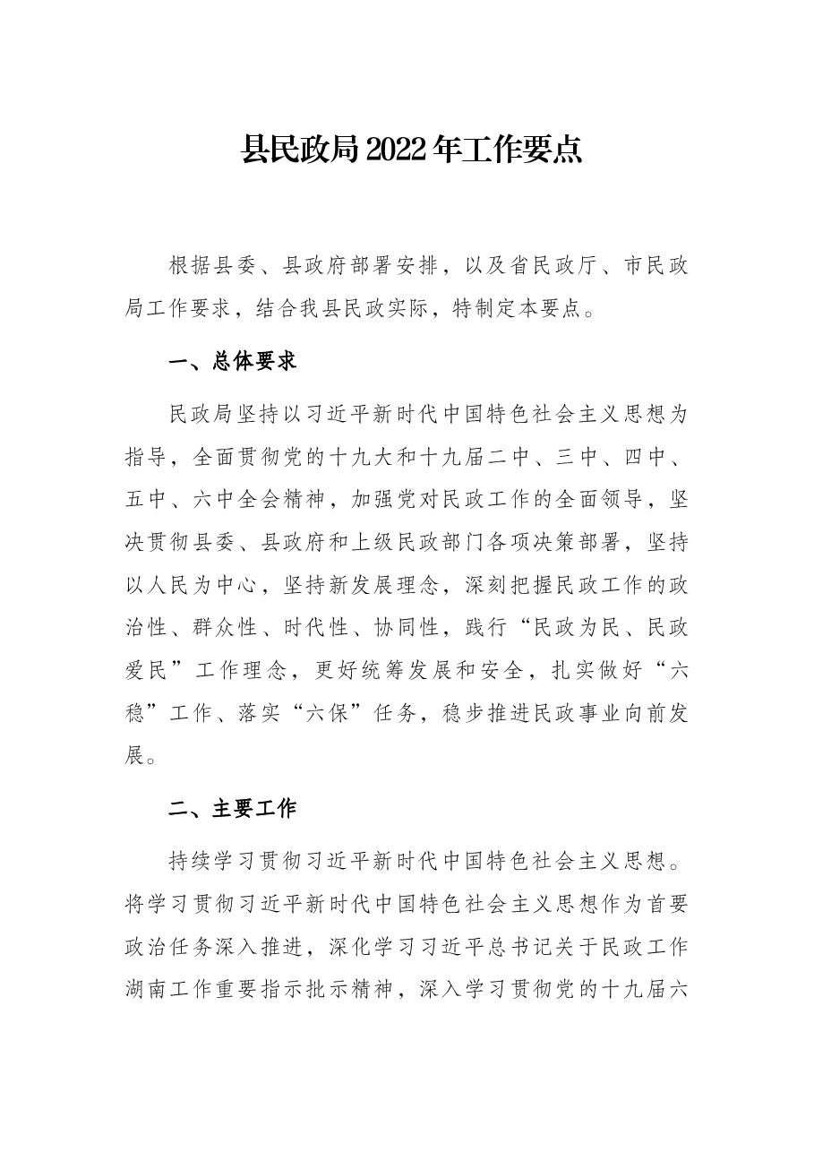 县民政局2022年工作要点.docx,第1页预览