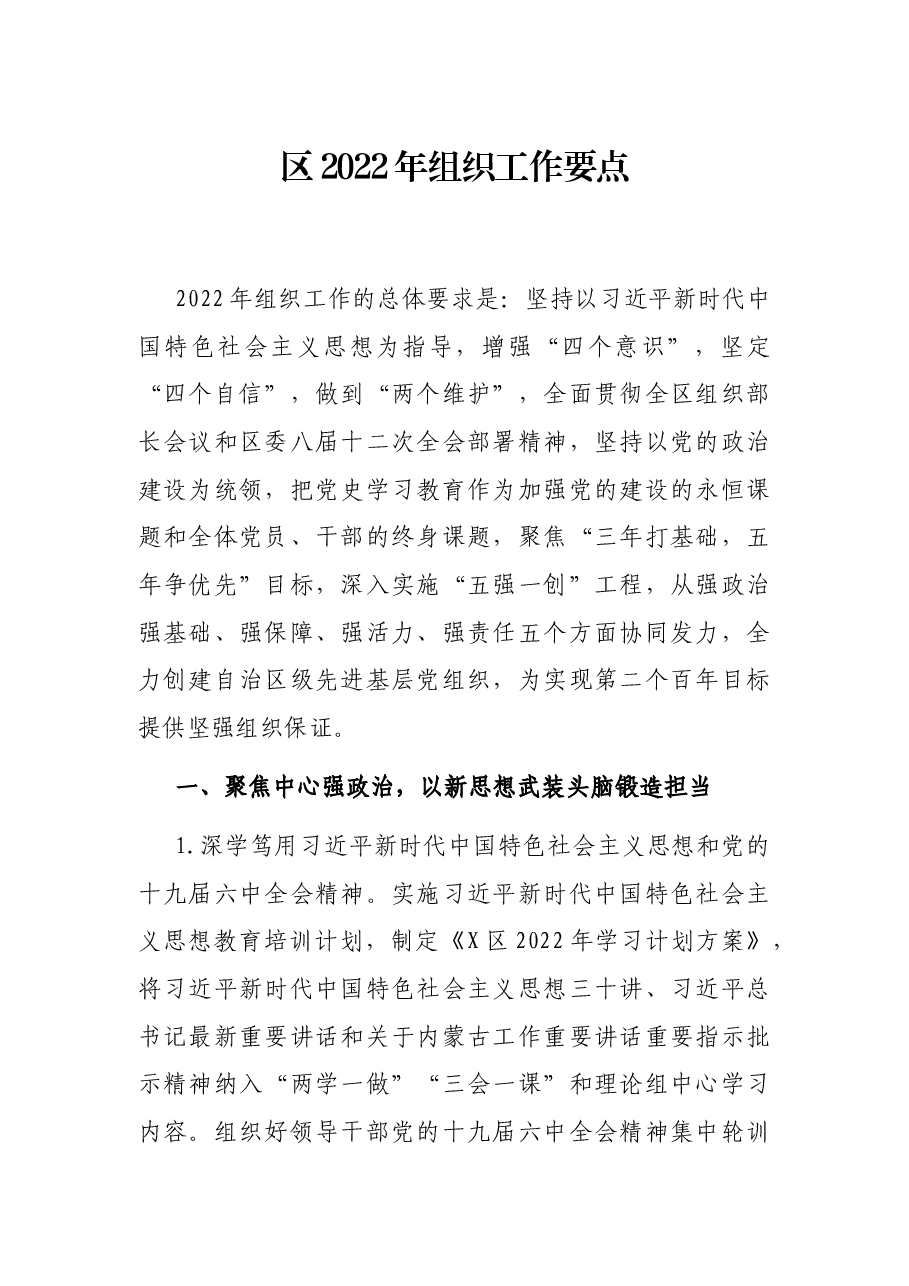 区2022年组织工作要点.docx,第1页预览