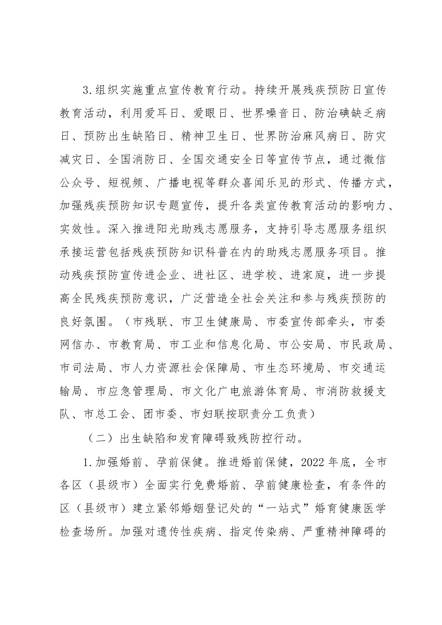 XX市残疾预防行动方案.docx,第3页预览