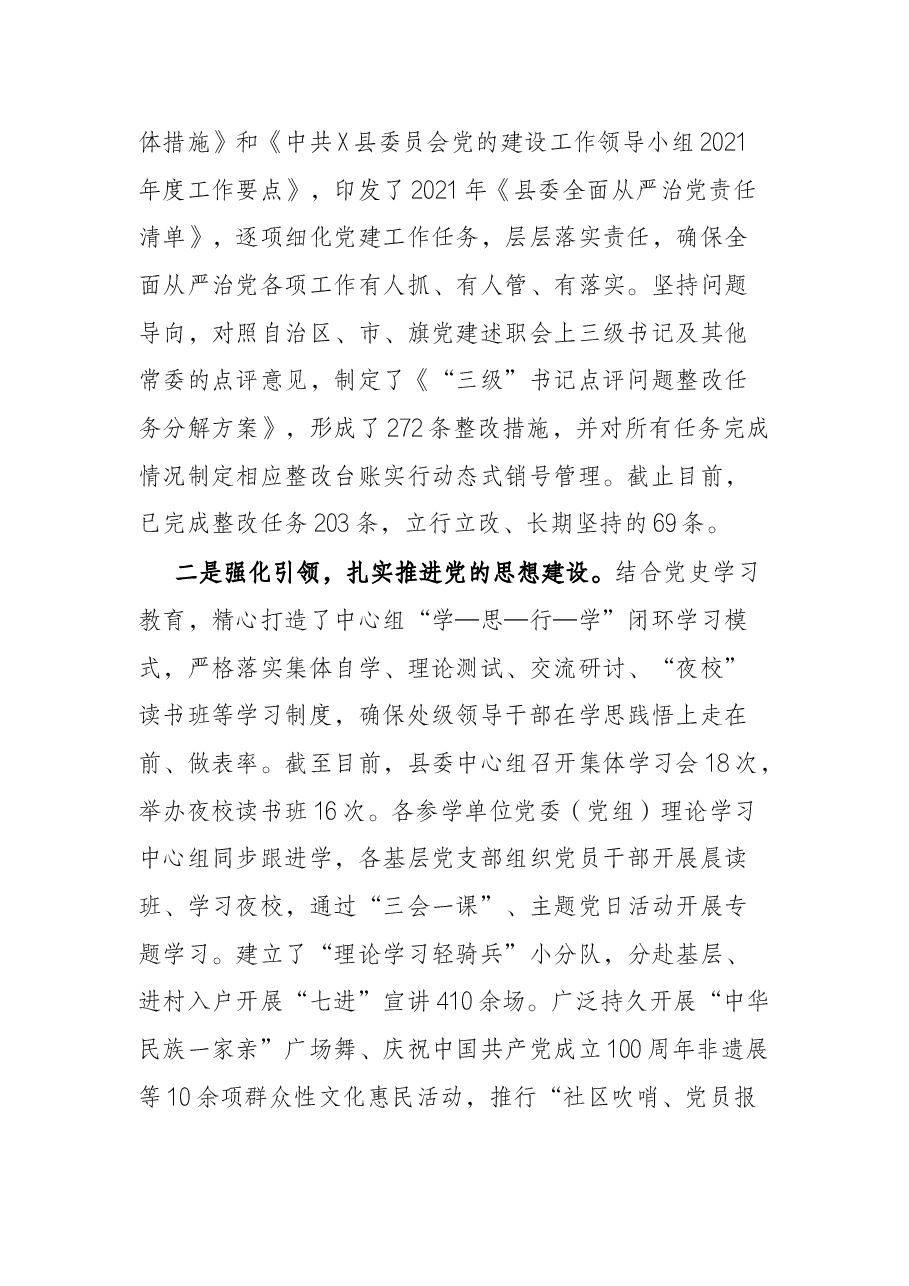 县委2021年工作开展情况及2022年工作计划.docx,第2页预览