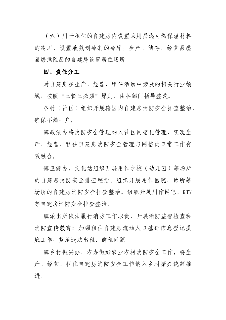 镇生产经营租住村(居)民自建房重大火灾风险综合治理工作方案.docx,第3页预览