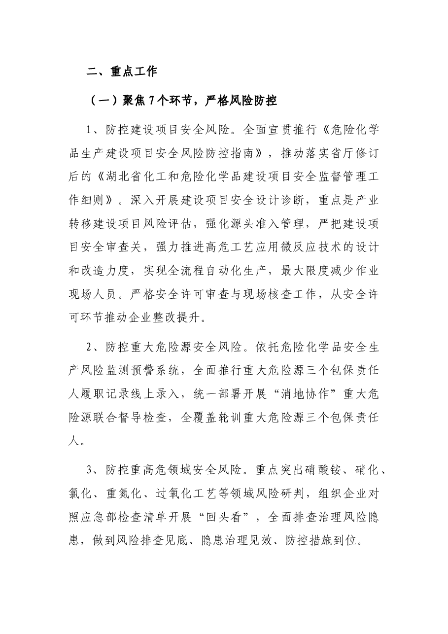 2022年全市危险化学品和烟花爆竹安全监管工作要点.docx,第2页预览