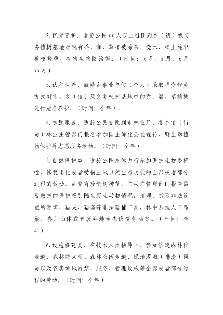 市2022年全民义务植树活动总体方案.docx,第3页预览