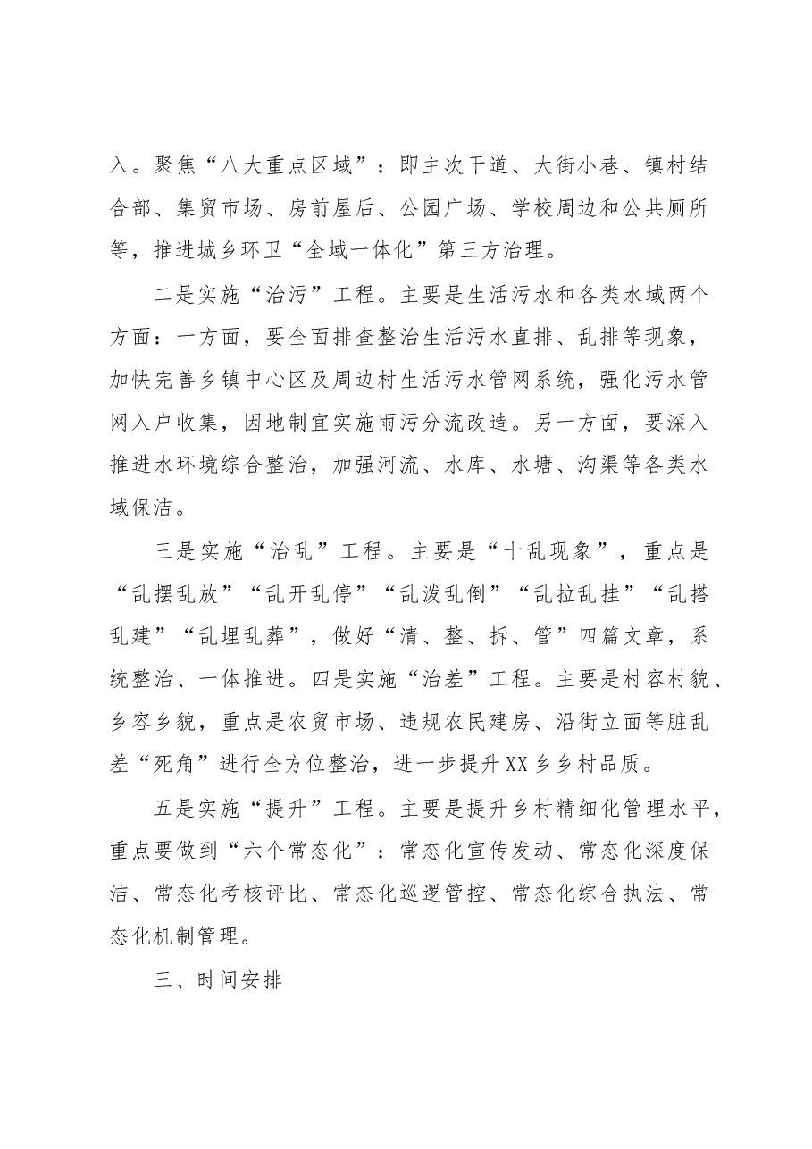 XX乡农村人居环境整治百日攻坚专项行动方案.docx,第2页预览