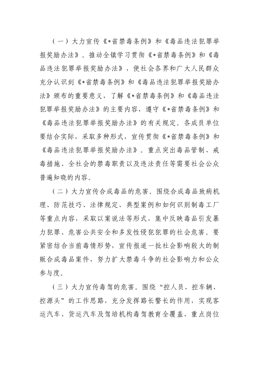 镇2022年全民禁毒宣传月主题活动方案.docx，第2页预览