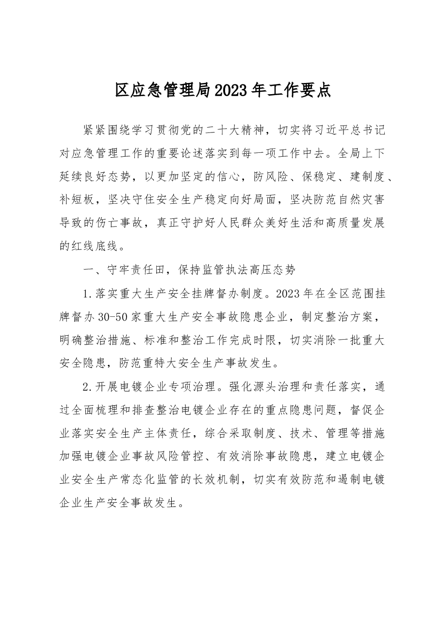 区应急管理局2023年工作要点.docx,第1页预览