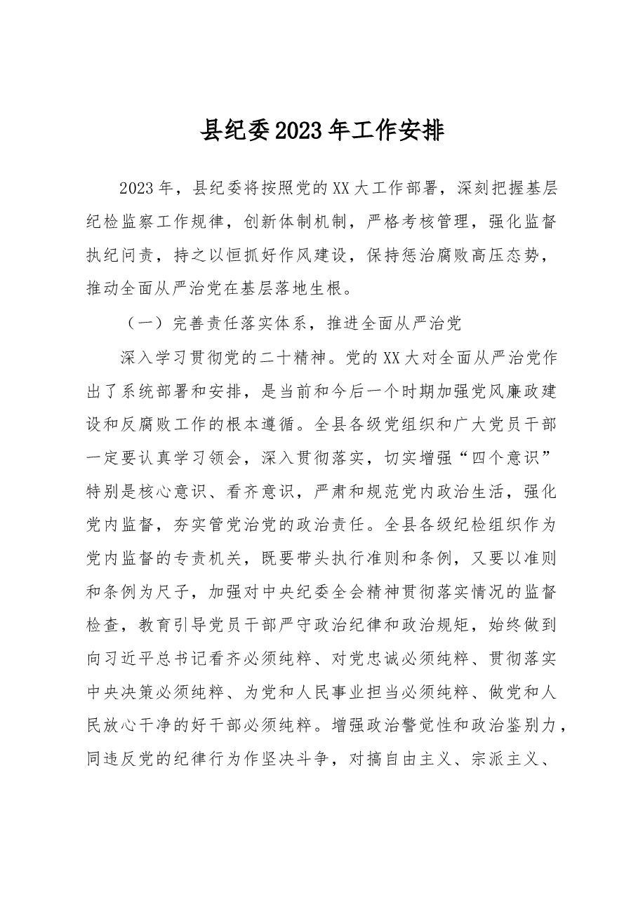 县纪委2023年工作计划.docx,第1页预览