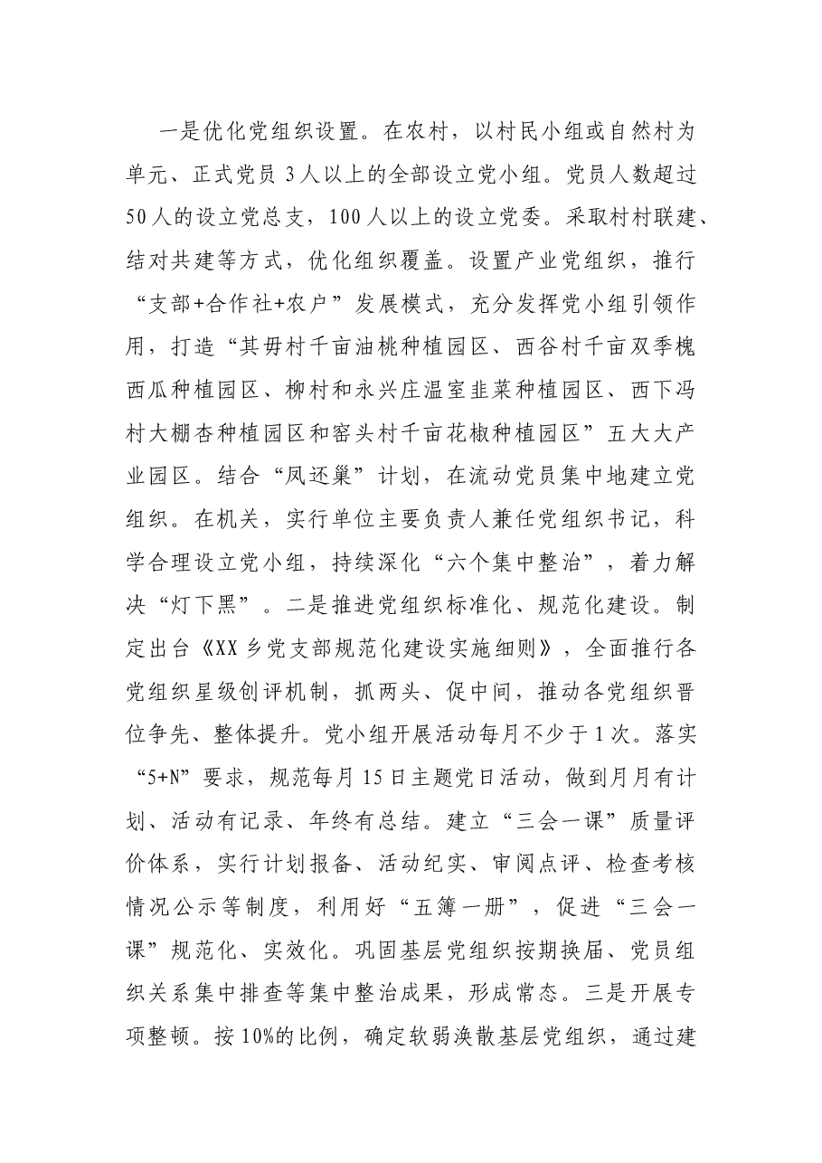 X乡开展夯实党建基础引领乡村振兴“十大行动”实施方案.docx,第4页预览