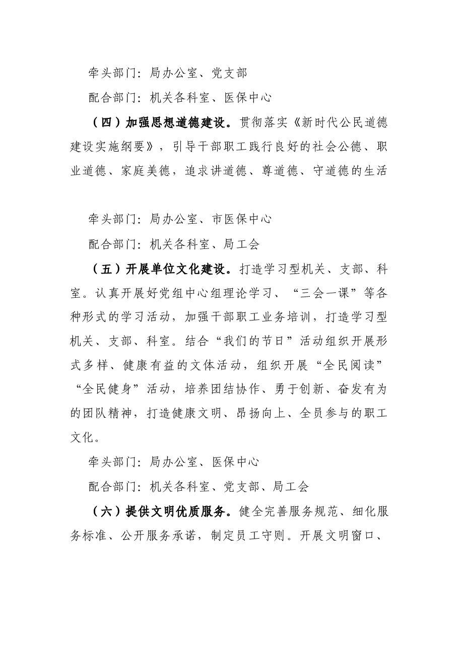 市医疗保障局开展文明单位创建活动实施方案.docx,第3页预览