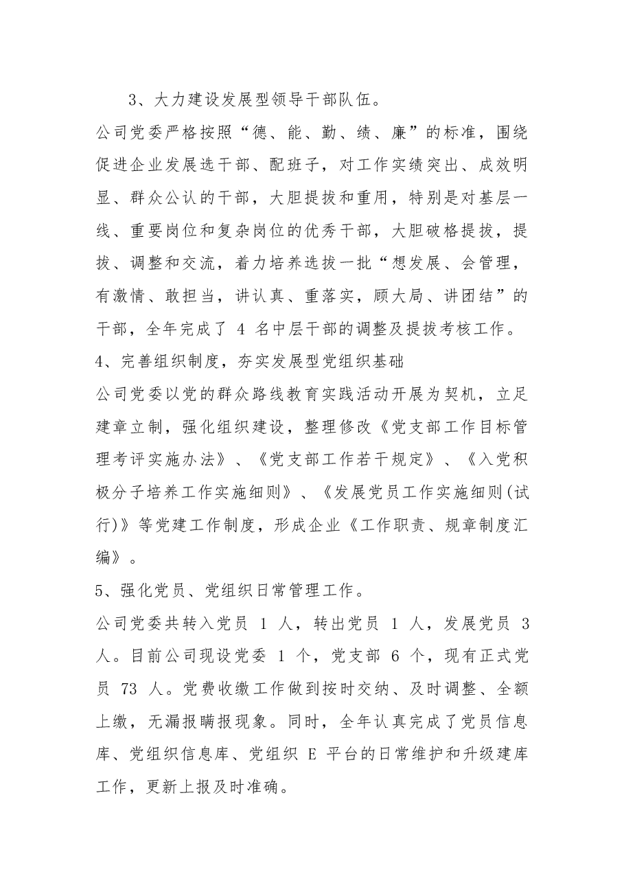 国有企业党建工作汇报及明年工作计划.docx,第3页预览
