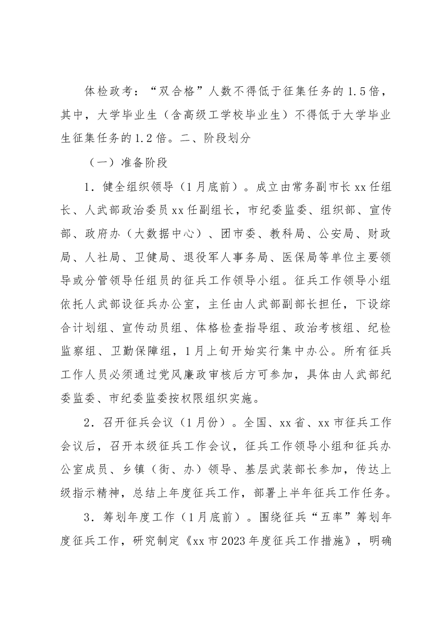 xx市2023年上半年征兵工作实施方案.docx,第2页预览