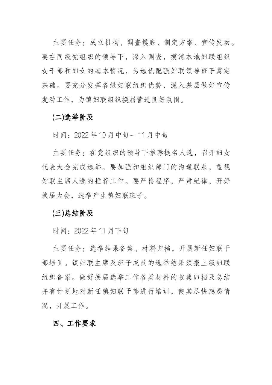 X镇妇联换届工作实施方案.docx,第3页预览