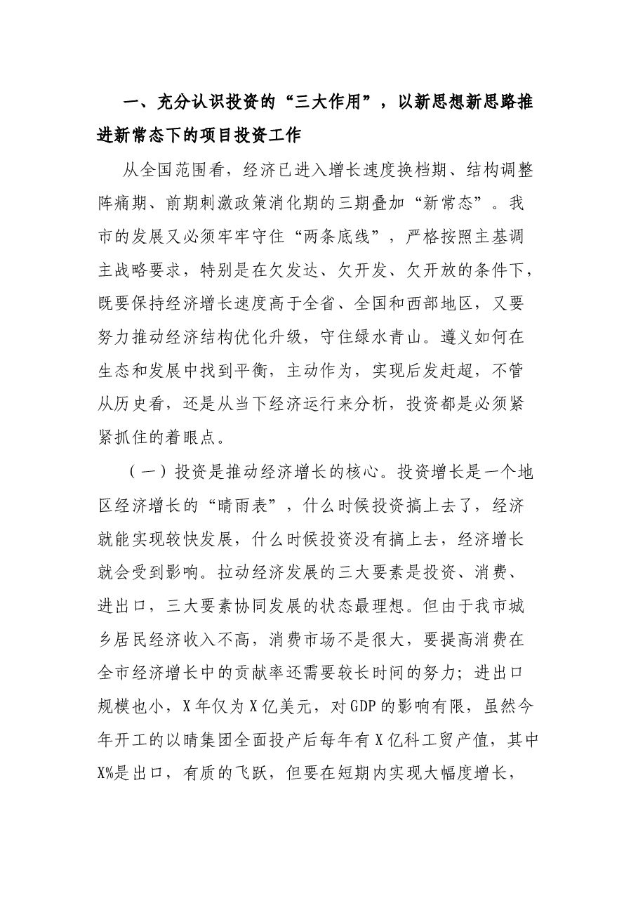 市委常委、常务副市长在全市投资工作暨重大工程和重点项目建设推进会上的讲话.docx，第4页预览