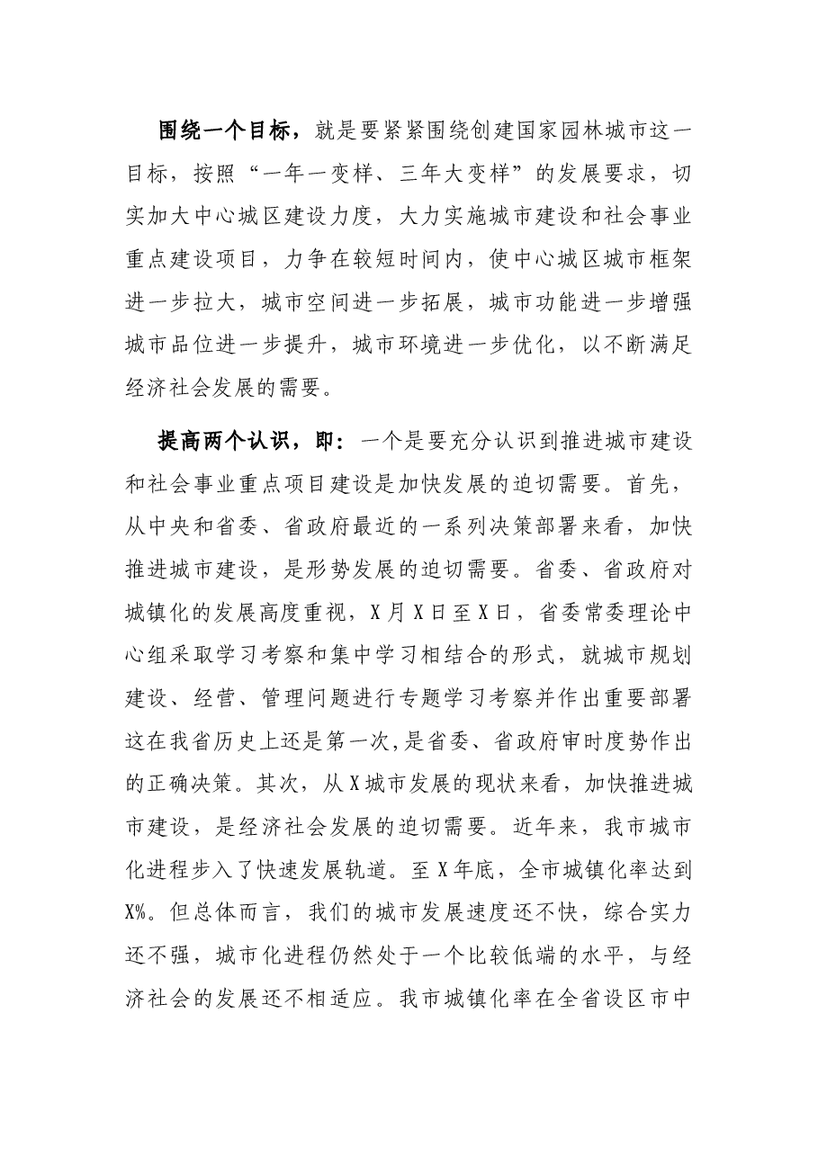 常务副市长在全市城市建设和社会事业重点项目推进会上的讲话.docx,第2页预览